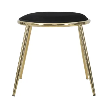 Stołek GLAM EMILY Czarny Ø 45X45 cm (Wysokość Nóg 41 cm)